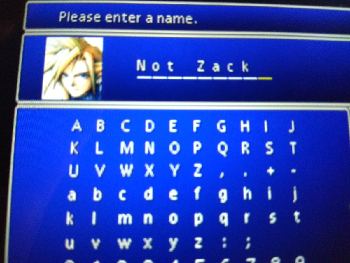 silentalsanna's tweet photo. I'm re-playing Final fantasy VII again... Well... I'm asshole and I know it... #FF7 #CloudStrife #NotZack #gamefeels https://t.co/66DEE4kW3a