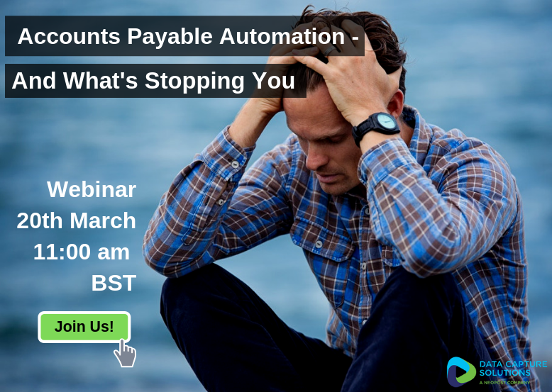 HQDCS's tweet photo. You can tackle your fear of #automation #investment tomorrow! Join us for a #finance automation webinar on accounts payable. 20th March Wed 11:00 -11:30am BST >> https://t.co/xfnm2ukdYl #rpa https://t.co/UzACkIgQU0