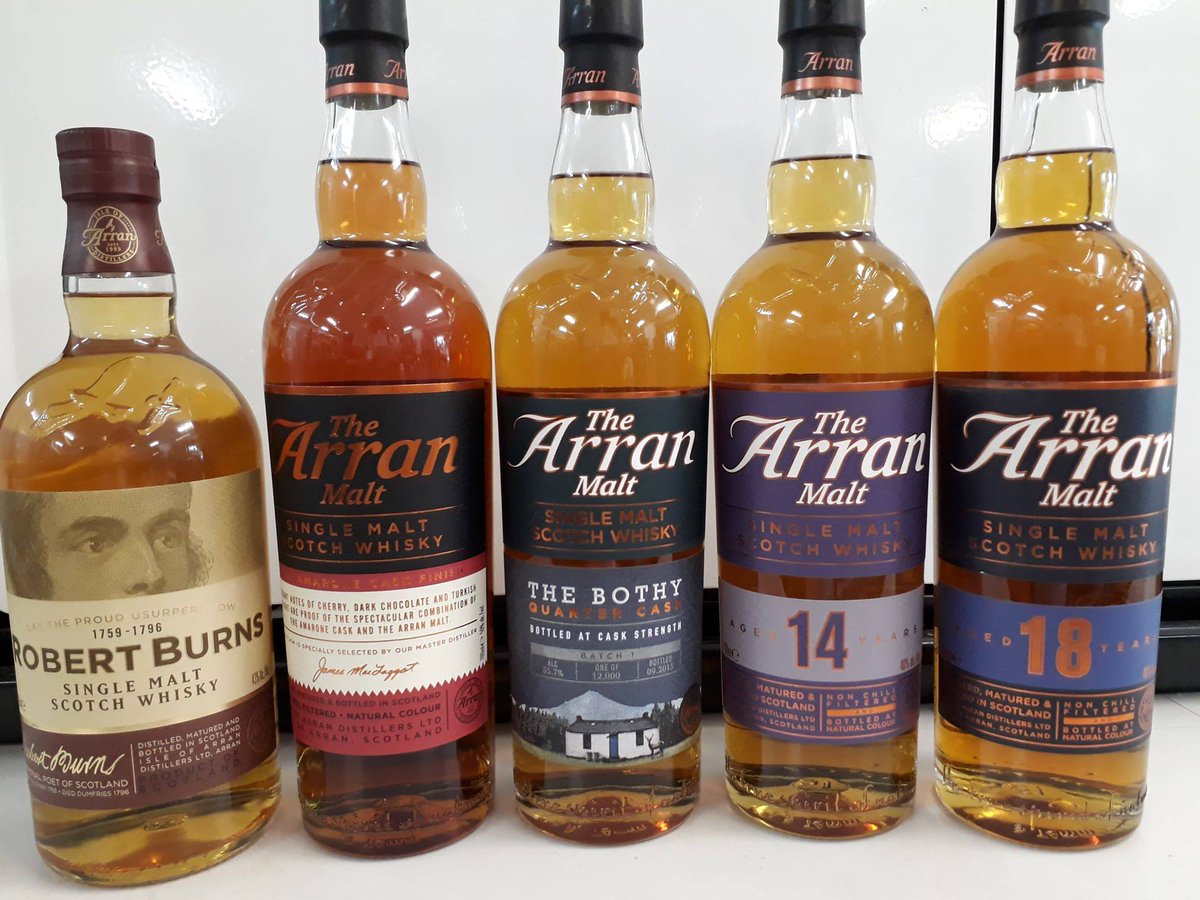 GarthGodsman's tweet photo. A cracking line up of Arran, to be poured at Drams for a Cause on March 30th!
Plus maybe another special bottle....
https://t.co/kxIHiRPo8O
#DramsForACause #DramFull #Whisky https://t.co/thnfAyRcem