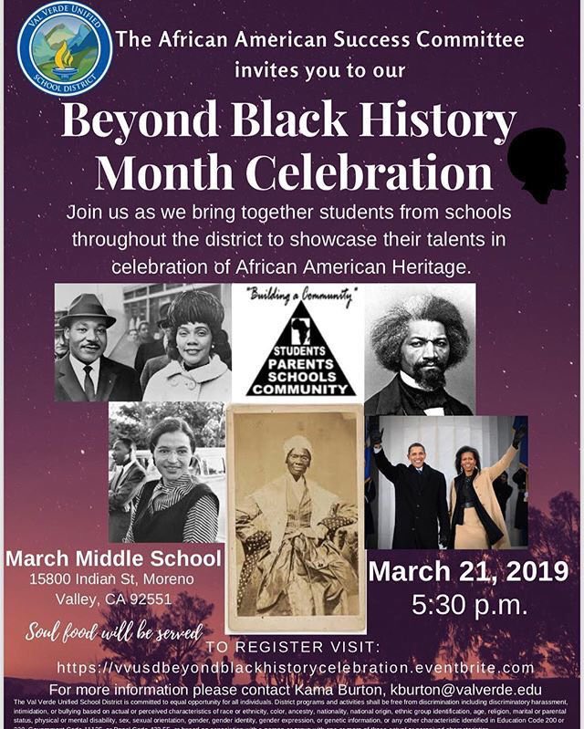 Join us this Thursday for this special celebration! It starts at 5:30pm at March Middle School-Hope to see you there!