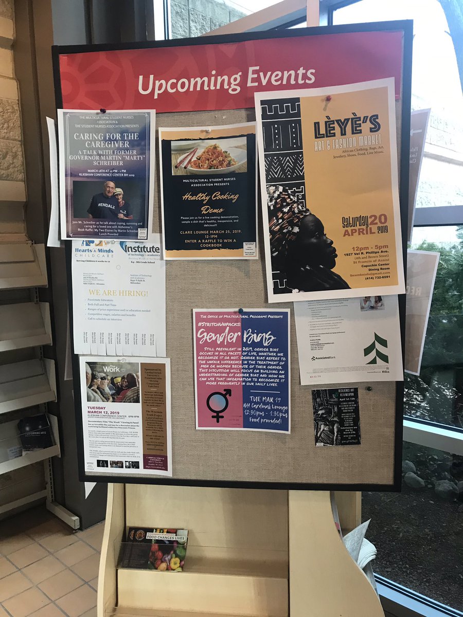 StritchEcology's tweet photo. When I’m searching for something to do on campus or looking to join a club I always look at the flyer walls because there is so much info on them!!! #csubbb203_Spr19 https://t.co/gyHAYgx1Y1