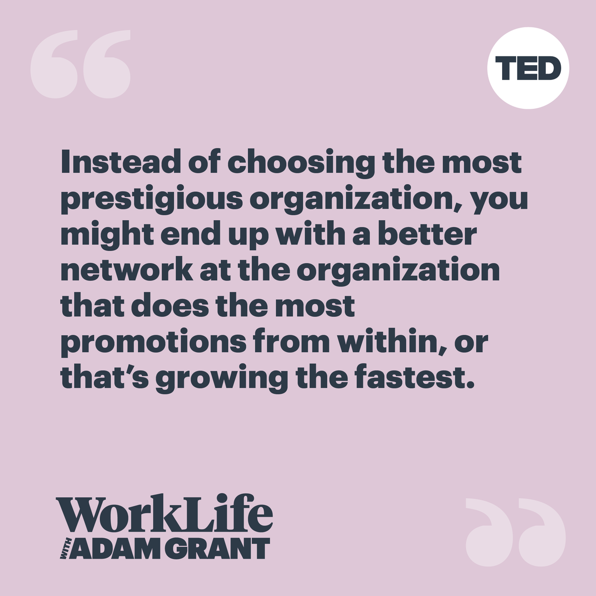 When choosing a job, don't be a small fish in a big pond or a big fish in a small pond.

Find a job in a growing pond. That's where you'll become a bigger fish by  building your capabilities, connections, and contributions.

#WorkLife #TuesdayMotivation smarturl.it/WorkLifeseason2