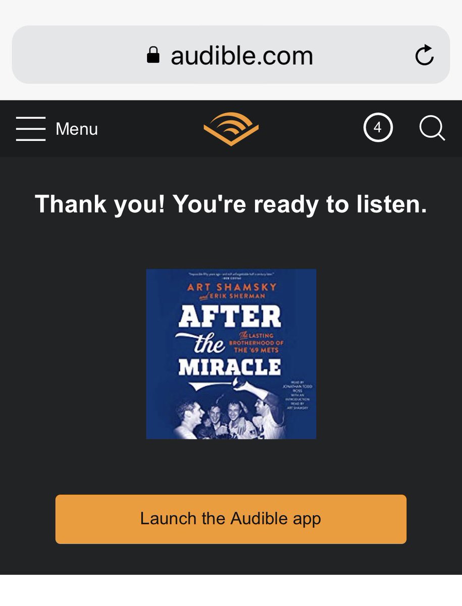 @ArtShamsky  The book was so great, I had to get the audio version. #afterthemiracle #AMustRead