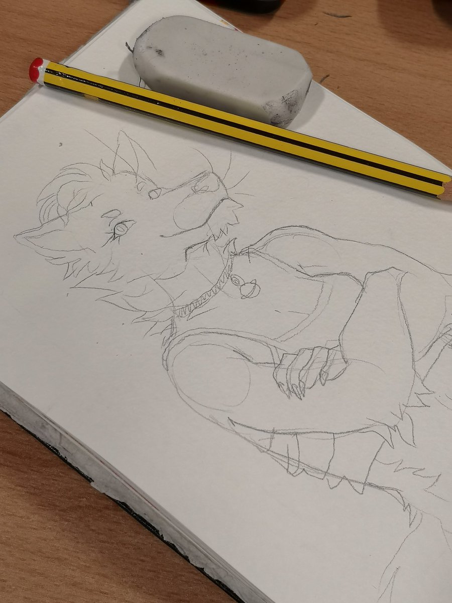 spellfoxart's tweet photo. Sketching for a trade with @GrrrMiss 🐾🦊

#furry #ArtistOnTwitter https://t.co/pceNkPgCgm