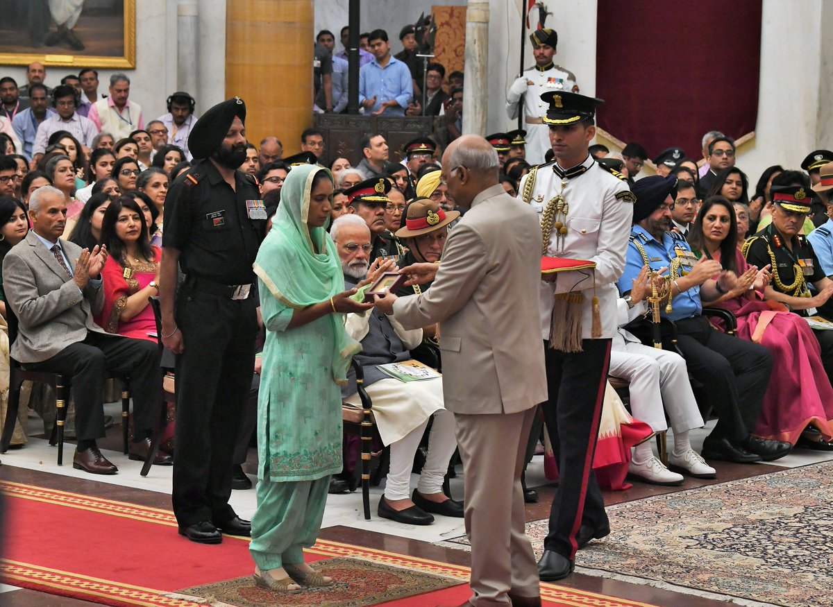 narendramodi's tweet image. Gallantry Awards and Distinguished Service Decorations were conferred upon outstanding people who have been serving India with utmost courage. 

Here are pictures from today’s ceremony.