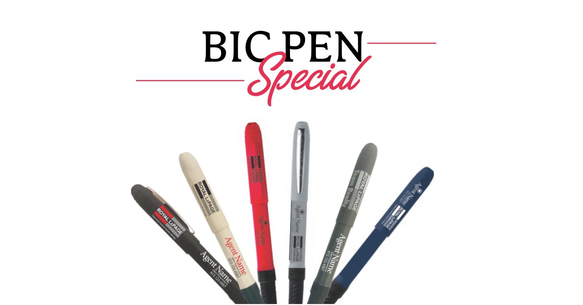ColourByDesign's tweet photo. Everyone's favorite Bic Grip Roller Pens on sale now!

Great for Pop By's, to add to your listing presentations, use for referral connections, open house takeaways.

Click the link for more details!
https://t.co/8wgFF1rGRX

#Bicpenspecial #Ottawamarketing #Popbygifts https://t.co/pNEcw641wI