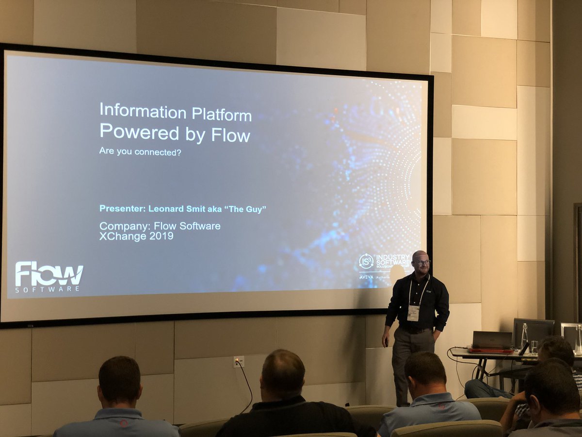 flow_software's tweet photo. Great presentation by @Leonardsmit123 on the new version 5.0 Flow Information Platform features #DigitalTransformation #DecisionSupport @IS3_AVEVA #XChange2019 https://t.co/HEKp4puWfC