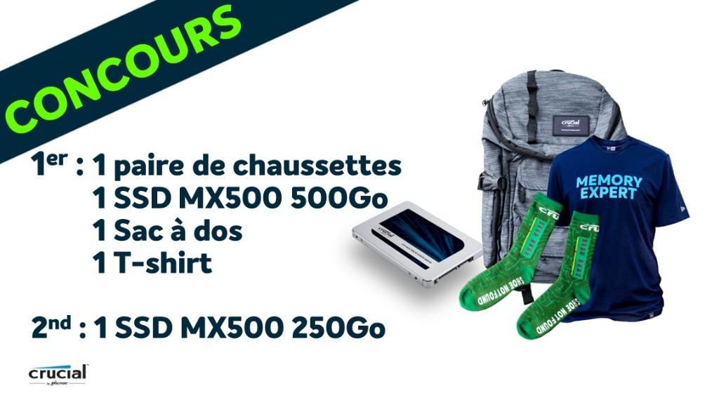 CrucialFrance's tweet image. [CONCOURS]
Vous les attendiez, nos chaussettes "404 Shoe Not Found" reviennent ! Avec en plus pour la 1ere place, un sac, un t-shirt et un petit MX500 de 500Go. 😏 La 2e place repart avec un MX500 de 250Go. 
On vous gâte pas nous ? 💙

RT + Follow pour participer !