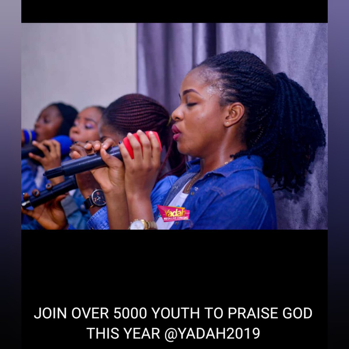 vicpraiz1's tweet photo. Our generation shall rise to declear the name of Jesus. 
Nations shall rise.  
Join us this year as we release a sound of victory in praise to the only true God. 
#yadah2019 #ymc19 #TheGospelOrNothing #Tgon
#victorysound #Teamvicpraiz #Imncrew 
#November17th https://t.co/35F2Mr8iCF
