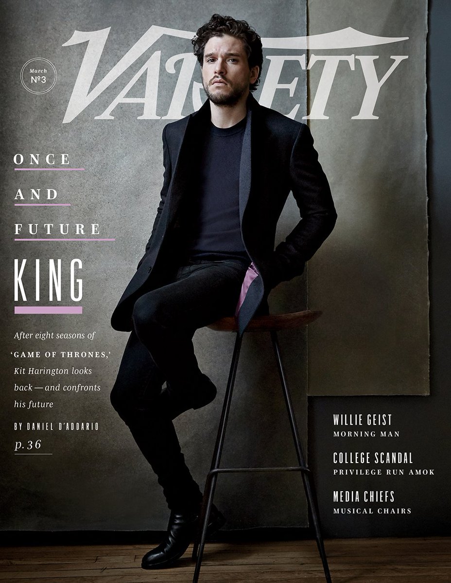 Variety's tweet photo. COVER STORY: Kit Harington sheds Jon Snow and moves on to life beyond #GameOfThrones https://t.co/UMjsvrCeFC https://t.co/zEBNidMgmL