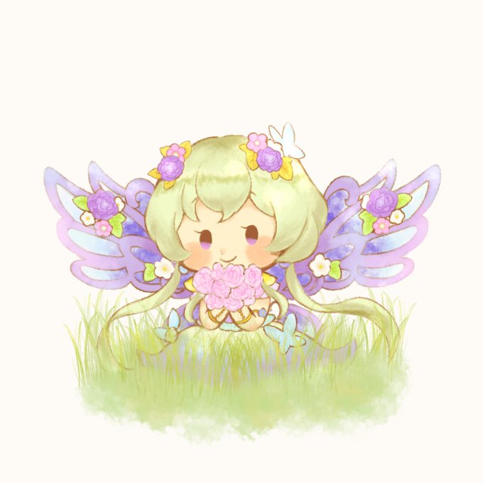 「hair flower wings」 illustration images(Oldest)