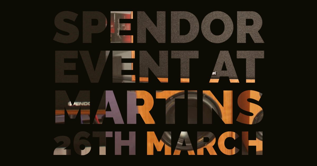 Last chance to book your place for our Spendor Audio event on the 23rd March
<a href="/spendoraudio/">Spendor Audio</a> #hifi #speakers #loudspeakers