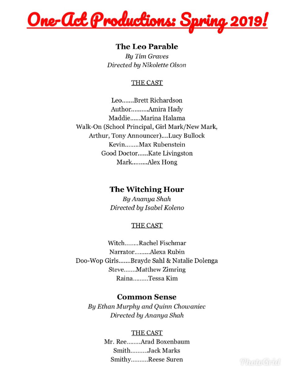 ptc_theatre's tweet photo. Congratulations to the cast of this years One-Acts! ๐ญโค๏ธ #thespiansociety #fun #studentactors #studentwriters #studentdirectors #play #spring #shareshs #shsthespians https://t.co/IMfV6LOTZR