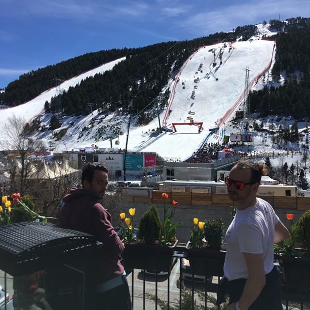 atpcardgame's tweet photo. The gang got together last week at the first FIS world cup event to be held in Andorra. Good times and clear skies were had 👌 https://t.co/iXU1pBuSdL https://t.co/hxCeX9ZEig