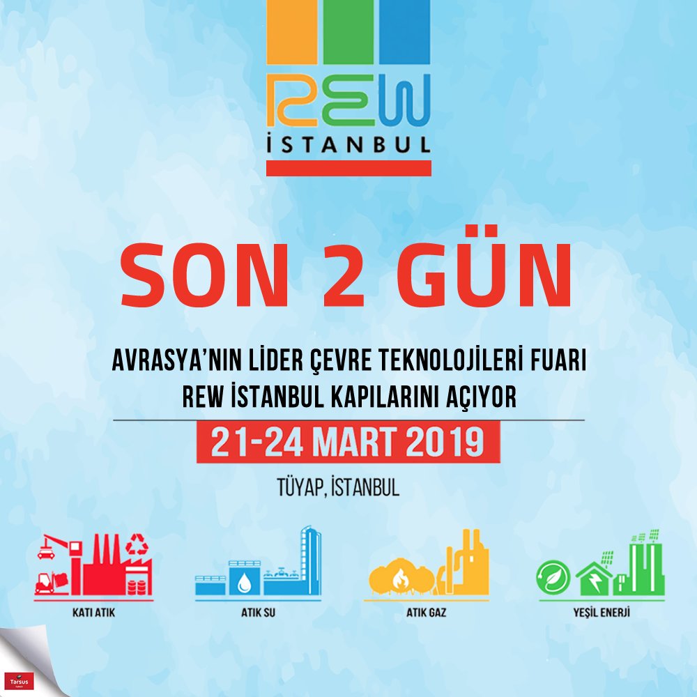 RewIstanbul's tweet image. 15. Uluslararası Geri Dönüşüm, Çevre Teknolojileri ve Atık Yönetimi Fuarı REW İstanbul için Son 2 Gün !
Ücretsiz davetiyenizi linki tıklayarak alabilirsiniz. bit.ly/2Een2x5
