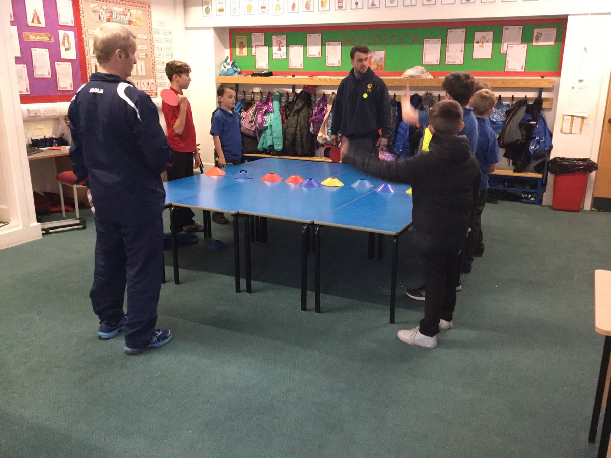 WestfieldCottPE's tweet photo. Brilliant table tennis session put on by @LTabletennis at lunchtime with Key Stage 2.  Great to see pupils trying a new sport. Looking forward to the club happening every Tuesday lunchtime. 🏓⭐️😀 @WestfieldCott https://t.co/yQ5Z4v1ElQ