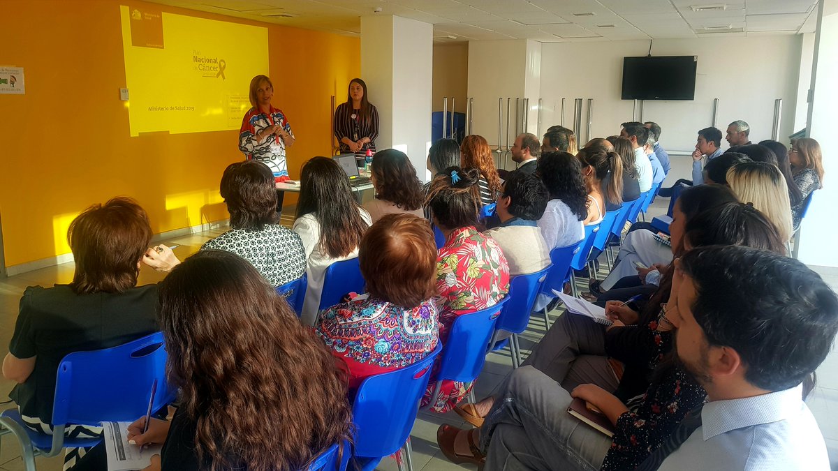 ATapiaC's tweet photo. Trabajando en la implementación del Plan de cáncer 2019 junto al equipo de la División de Atención Primaria 
#ChileLoHacemosTodos #MasGestionAPS #ChileEnMarcha #PlandeCancer #DIVAP https://t.co/skRg9rCrST