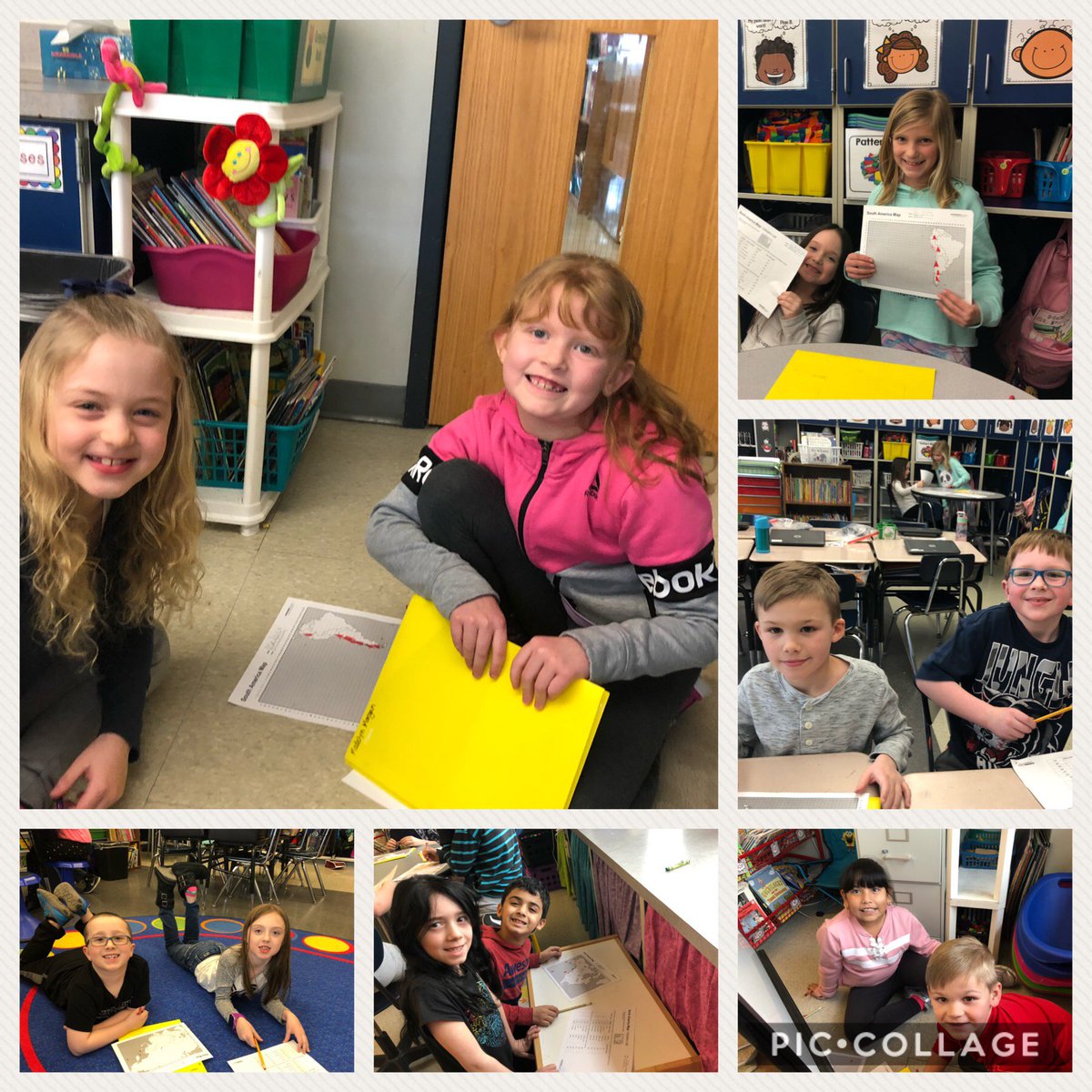 ShawTweeters's tweet photo. Hi! I am Lucy, a guest tweeter. It is my birthday! I am here because of my Class Dojo coupon. This is us mapping volcanoes, doing math, and solving the leprechaun's riddles to do a scavenger hunt! @cvscsd @SpencerportCSD https://t.co/a23wlTAGbh