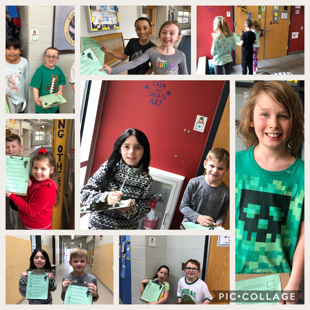 ShawTweeters's tweet photo. Hi! I am Lucy, a guest tweeter. It is my birthday! I am here because of my Class Dojo coupon. This is us mapping volcanoes, doing math, and solving the leprechaun's riddles to do a scavenger hunt! @cvscsd @SpencerportCSD https://t.co/a23wlTAGbh