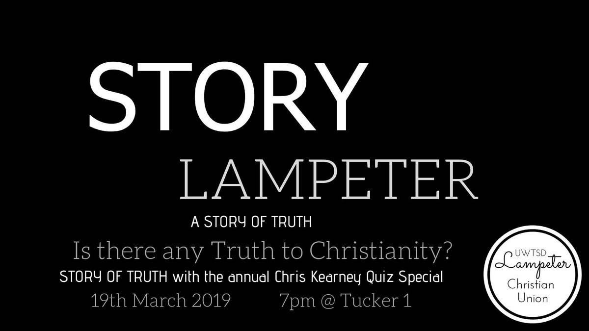 Is there such a thing as truth? We are near the library come and answer to get a doughnut. Also we have the Chris Kearney quiz at 7 pm. <a href="/Ckearney37Chris/">Chris Kearney</a> <a href="/UCCF_CYM/">UCCF Wales</a> <a href="/WardyER/">R Ward</a> <a href="/TSDSULampeter/">TSDSU Lampeter</a> <a href="/UWTSD/">University of Wales Trinity Saint David</a> @LampChaplain <a href="/UCCF/">UCCF: The Christian Unions</a>