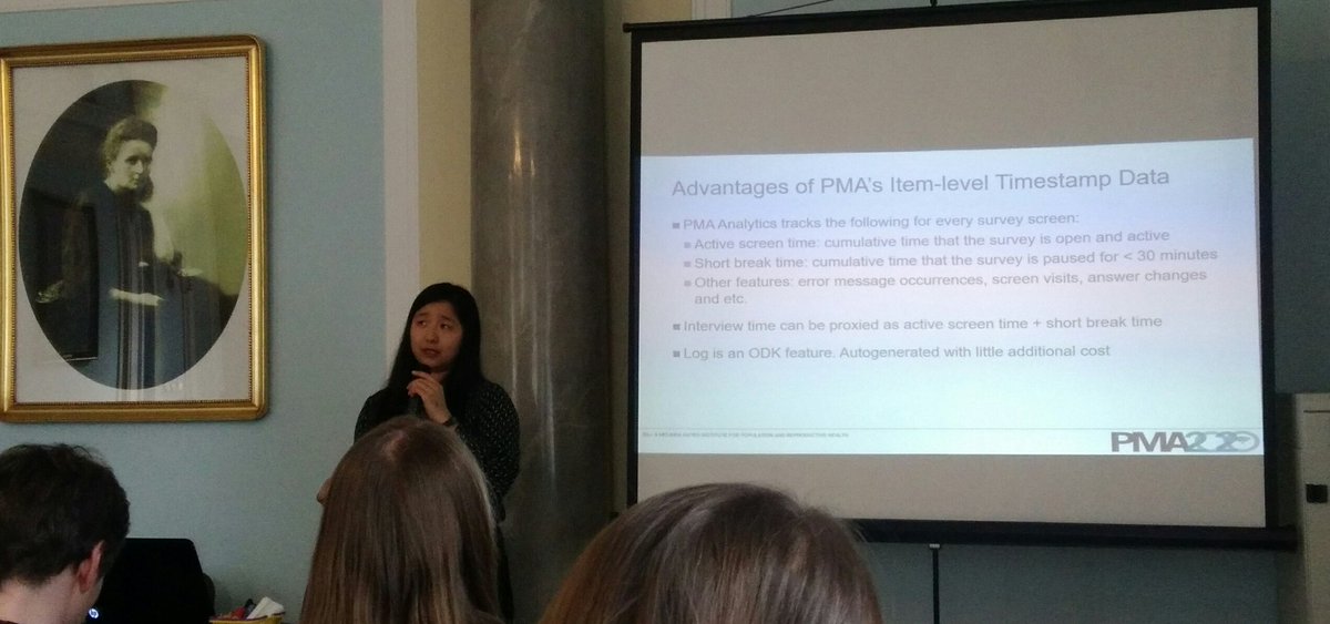 GenevievMichaud's tweet photo. Great input about timestamp as comrehensive *paradata* to improve survey implementation at #CSDI2019 by Shulin Jiang https://t.co/0J7ilTuPgK