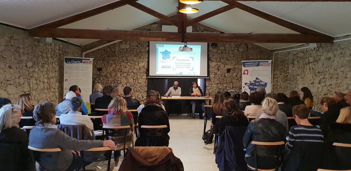CHANTIERecole's tweet photo. Les Assises Régionales des #EntreprisesSocialesApprenantes poursuivent leur tour de France en #ProvenceAlpesCoteAzur #ReformeIAE #DémarcheQualité Sujets  passionnants, acteurs engagés, cadre magnifique. Tout est réuni pour des rencontres de qualité.
@InclusionEmploi @GroupeAesio https://t.co/ou7imJYfdL
