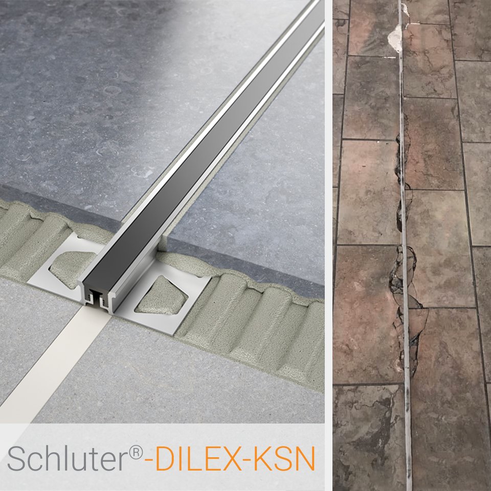 schluterNA's tweet photo. A new low maintenance friend for you? The Dilex-KSN eliminates the need for caulking. #edge protection #allowmovement #reducestress
https://t.co/Es1ChVyuQZ https://t.co/3PukeD5gR8