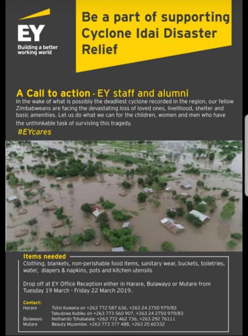 MsChakasikwa's tweet photo. A call to action #Cycloneidai  #EYcares #EYZimbabwe https://t.co/pOcwNKrB3L