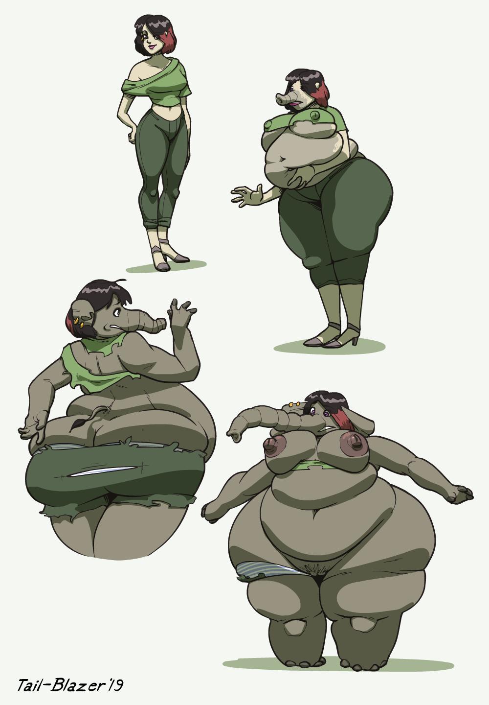 Tail-Blazer 🔞 on X: Elephant TF sequence I was just commissioned for.  TFTuesday weightgain SizeTwitter fetish t.coPVAa4cYSgt  X