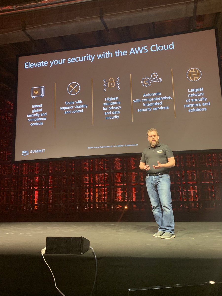 SecurityInfoITA's tweet photo. #TMCyberConference .@TrendMicroItaly Si ricomincia con @woodyborraccino Solution Architect. Livelli di sicurezza e infrastrutture aiutano i clienti di @AWS_Italy a crescere, automatizzando i processi. Privacy e #GDPR sono garantiti dalla scelta delle #region. https://t.co/VRDZjqtka3