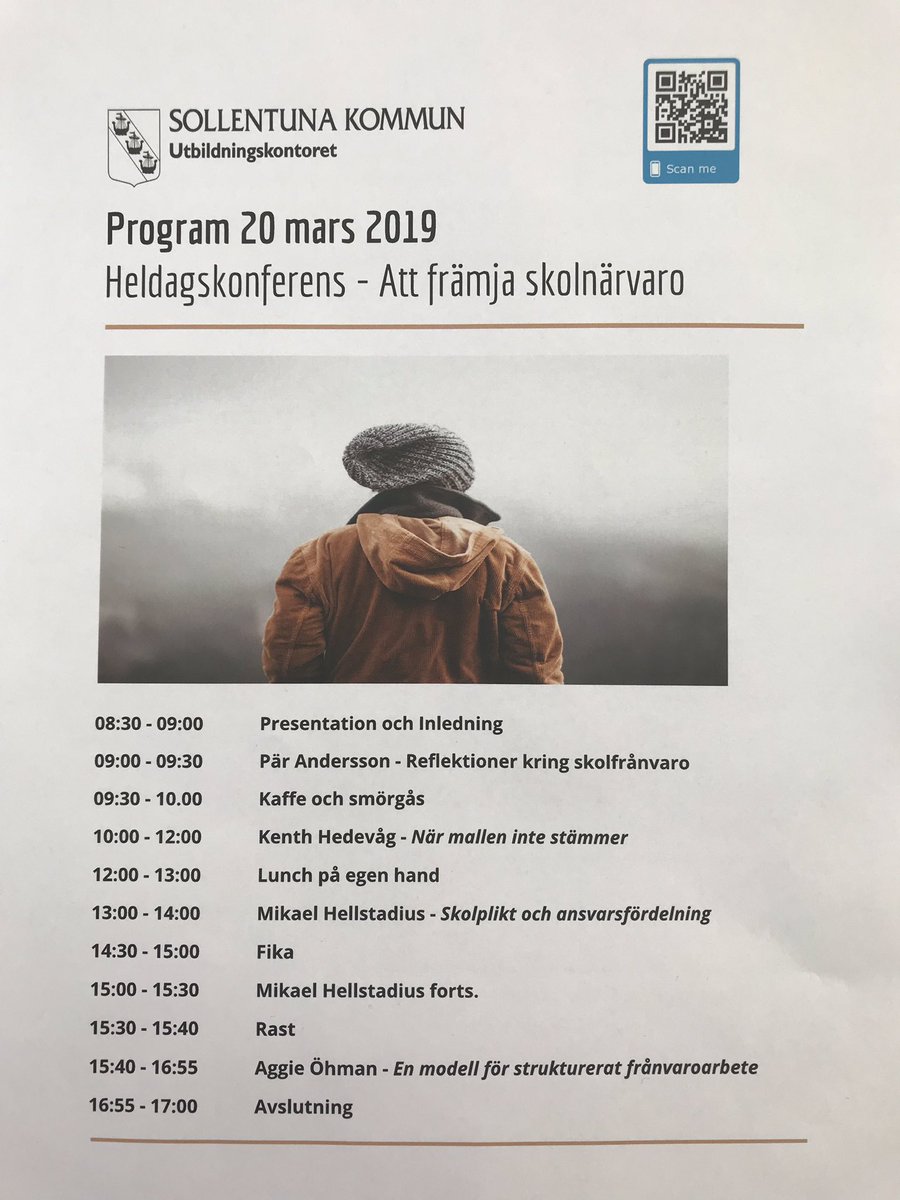 Programmet för er som är anmälda till morgondagens konferens i Närvaroteamets regi. Varmt, varmt välkomna till en innehållsrik dag tillsammans med oss! #solskol