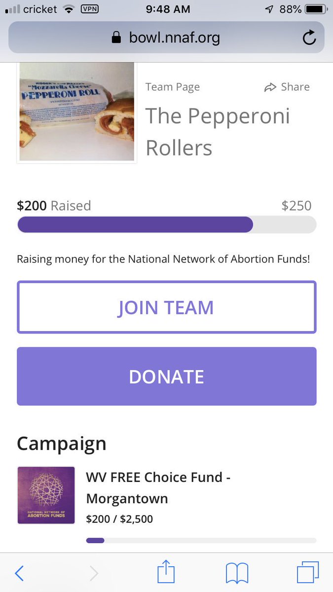 Only $50 to reach our new goal of $250! bowl.nnaf.org/ncwvdsa2019