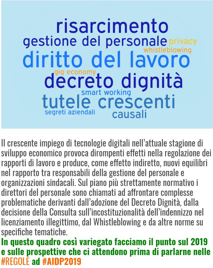 Management pills verso il Congresso #AIDP2019 "Diritto del #lavoro: gli scenari e le regole per il 2019 tks #ToffolettoDeLucaTamajo <a href="/IusLaboris/">Ius Laboris</a> blog.aidp.it/diritto-del-la… La conversazione continua al Congresso AIDP, il 7 e 8 giugno ad Assissi