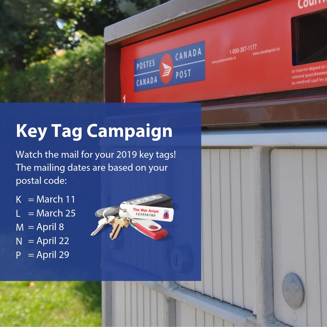 TheWarAmps's tweet image. Living in Ontario? Watch your 📫 for your 2019 War Amps key tags! Attach a key tag to any key ring you want to protect. If you lose them, the finder can call us or place them in any mailbox in 🇨🇦 and we'll return them to you free of charge! waramps.ca/ways-we-help/k…. #ON #keytags