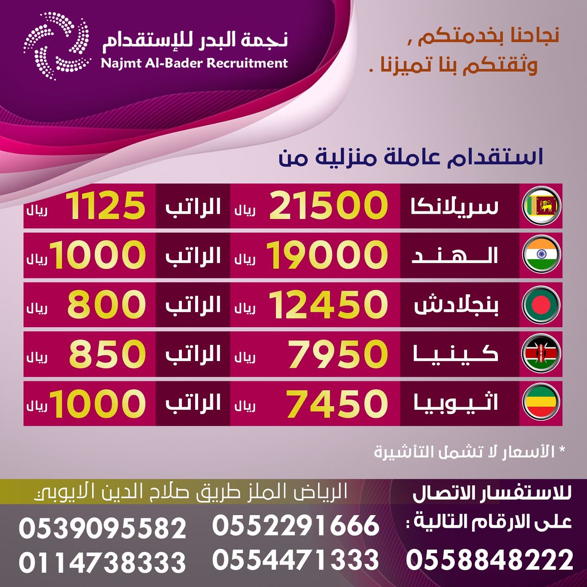 بالرياض شركات الاستقدام مكتب رياض