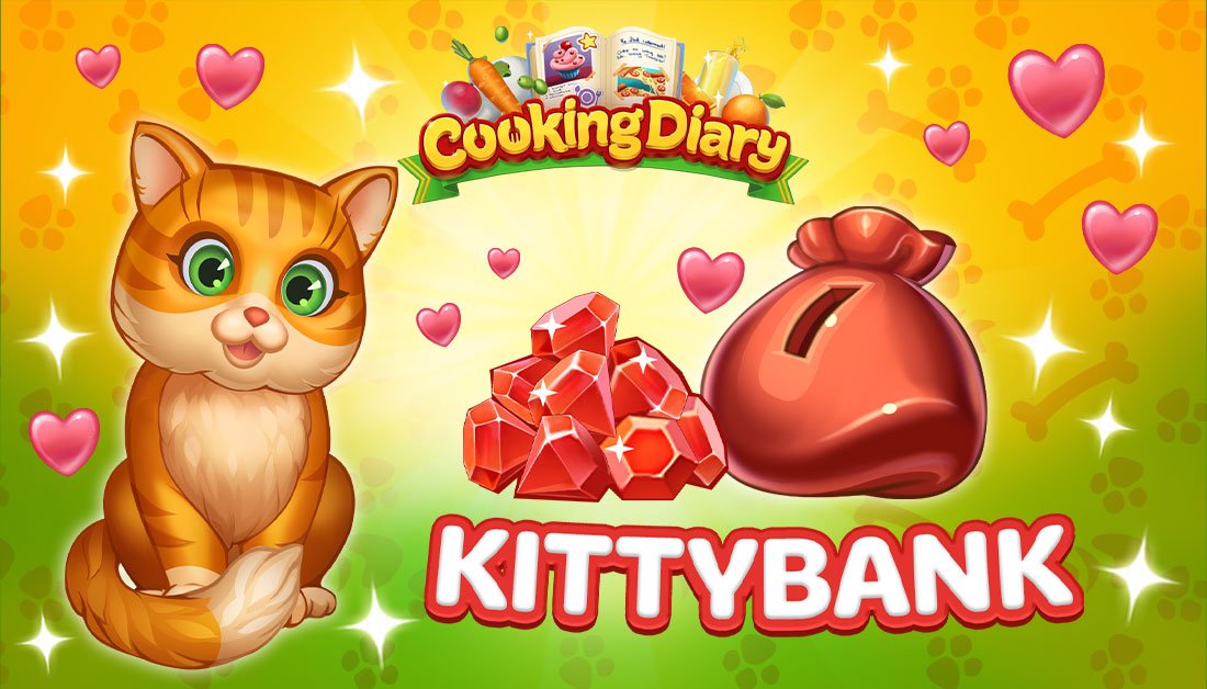 cookingdiary's tweet photo. Hope you're having a good day, Chefs! Have you already met this cute kitty in the game?🐱
The Kittybank is an offer that lets you purchase rubies at a discount✨
When you complete levels while the offer is active, bonus rubies will be stored in the… https://t.co/lw7Cl4reNC https://t.co/QtI0VCUP9d