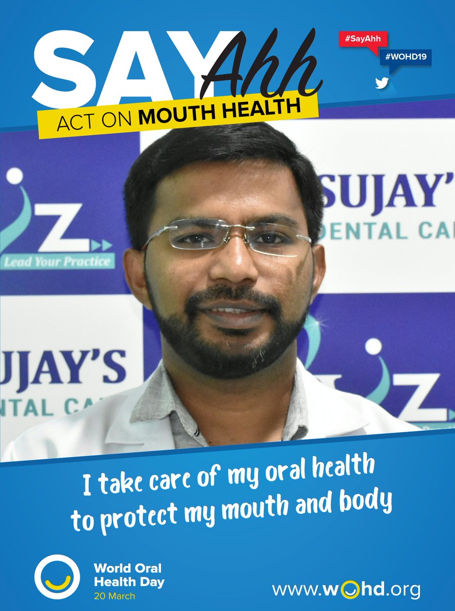 sujaysdental's tweet photo. It’s never too early or too late to start looking after your oral health.

If you Act on Mouth Health it will also have a positive impact on your general health and well-being.

#WOHD2019 #OralHealthDay2019 #WorldOralHealthDay2019 https://t.co/vLX0D95BVw