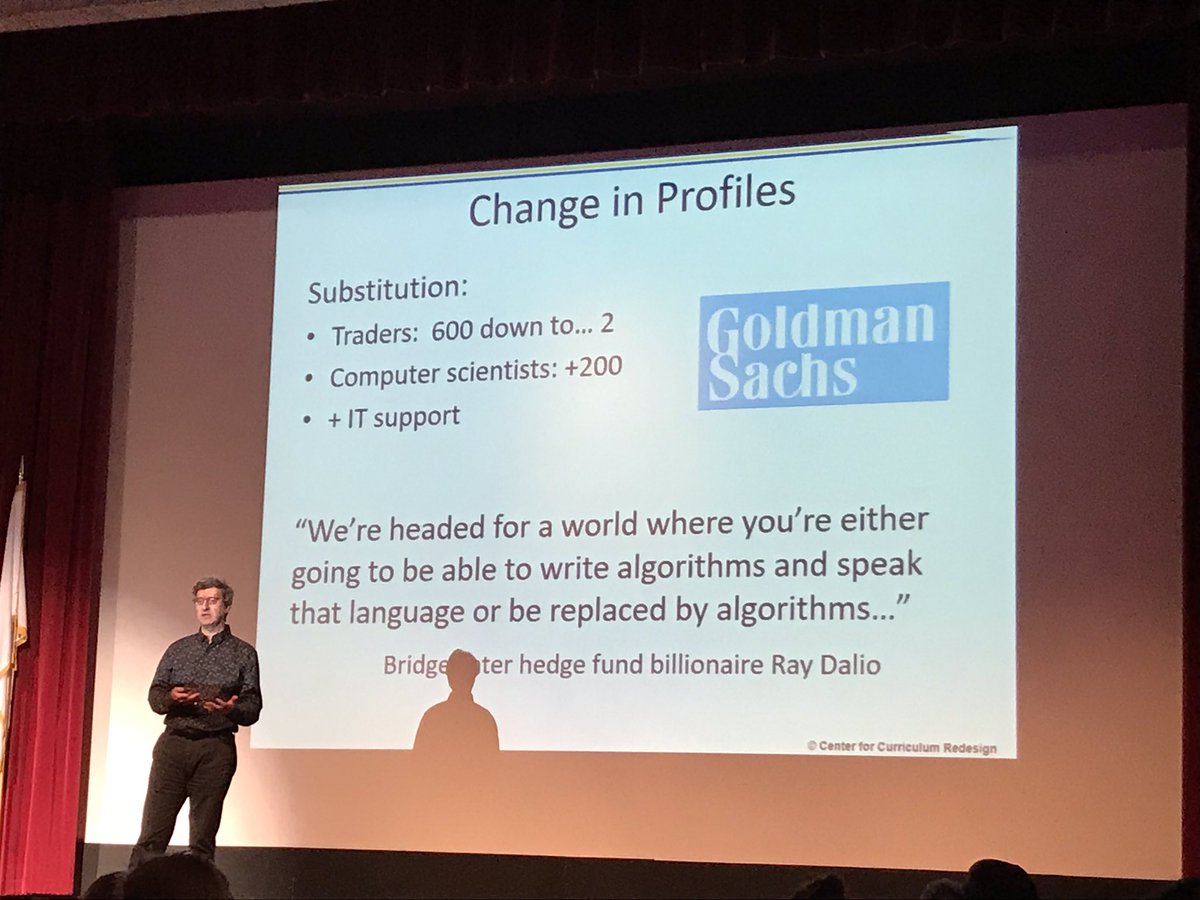 DrMeyer2's tweet photo. Four-Dimensional Education. How do we prepare our students for jobs that will still exist when graduate? #KairosMA https://t.co/wGvHAj0YtC
