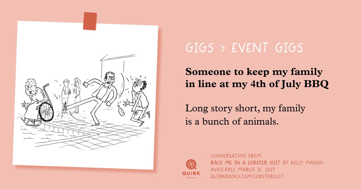 kellymahon's tweet photo. One week until launch! My new book RACE ME IN A LOBSTER SUIT comes out on March 26, 2019, but you can preorder your copy now: https://t.co/tFvFnPOw9D #RaceMeinaLobsterSuit @quirkbooks https://t.co/ojnDtZ7TbO