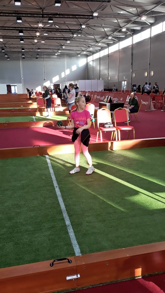 BocceSoi's tweet photo. Like the saying goes, when the cat's away, the mice come out to play! We're having great fun here as the families, supporters and coaches have taken over the Bocce arena! Such a lovely way to end the day 💚 https://t.co/5gD5mvvtFC
