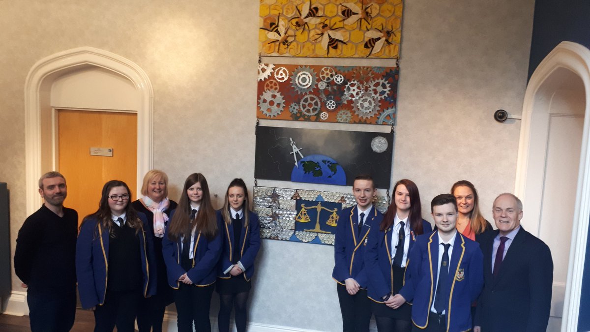 GHSArtdept's tweet photo. Visit to @gtcs HQ today for the unveiling of our large scale artwork on permanent display in the foyer. The response to the piece has been fantastic. Well done to everyone involved! https://t.co/TJWei64I5P