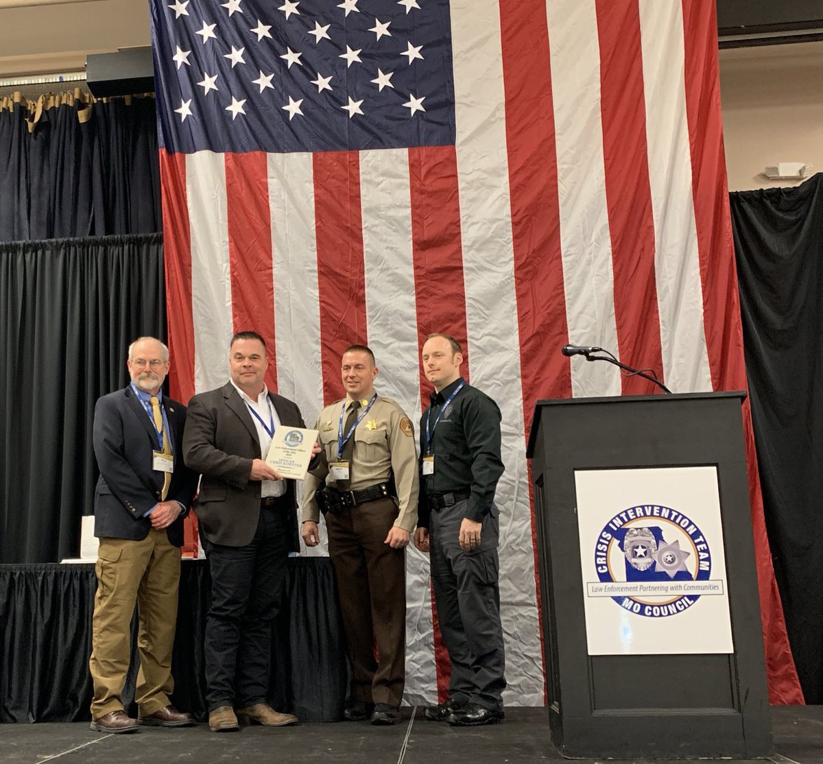 MOCIT4's tweet photo. Congratulations to our #LawEnforcement Officer of the Year, Chris Koester, @stlcountypd! #MOCITCONF19 https://t.co/xWRIqrCng4