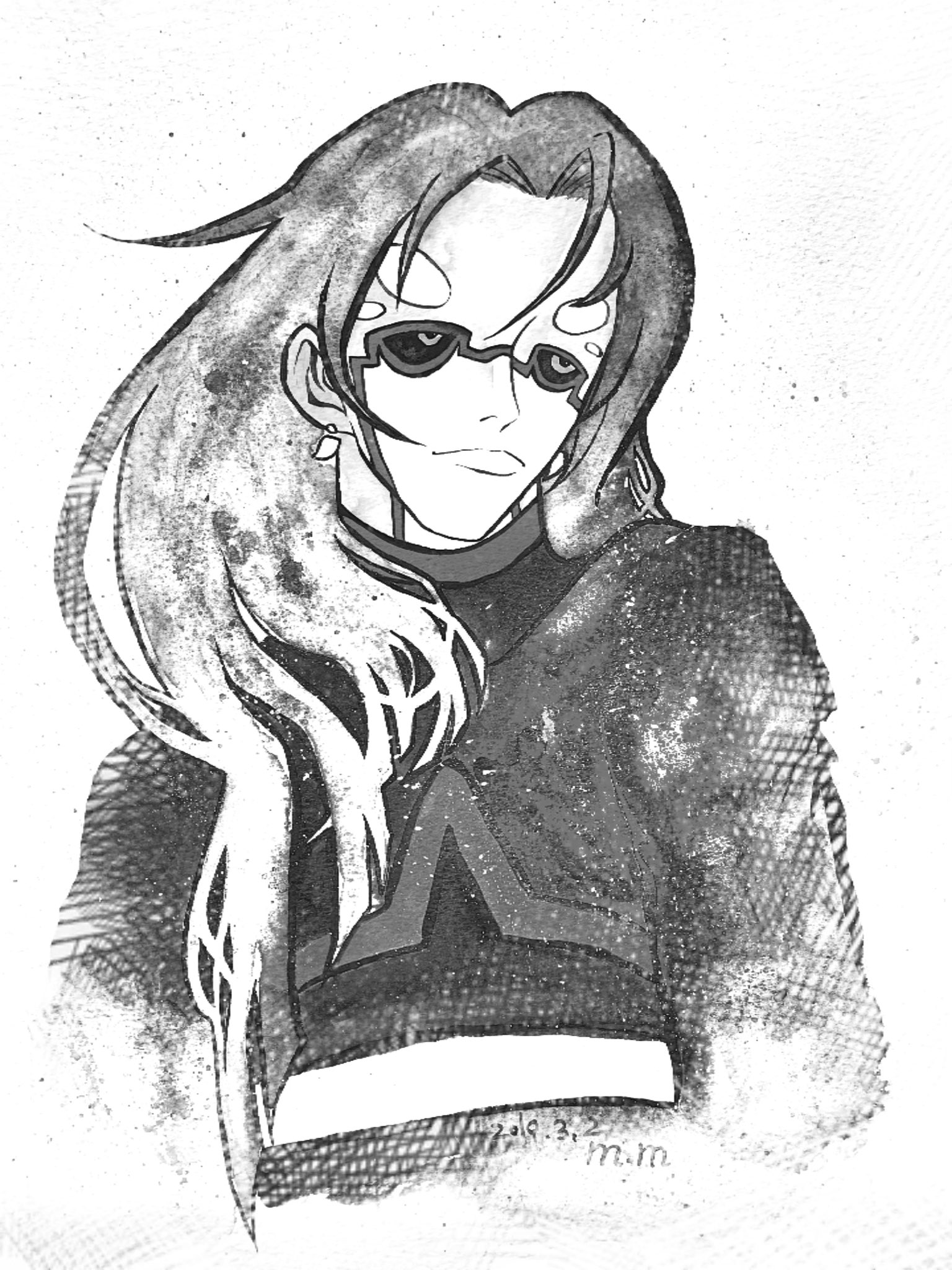 まんまるたぬき カイオーガの擬人化 ポケモン ポケモンイラスト ポケモン擬人化 カイオーガ 水彩画 イラスト