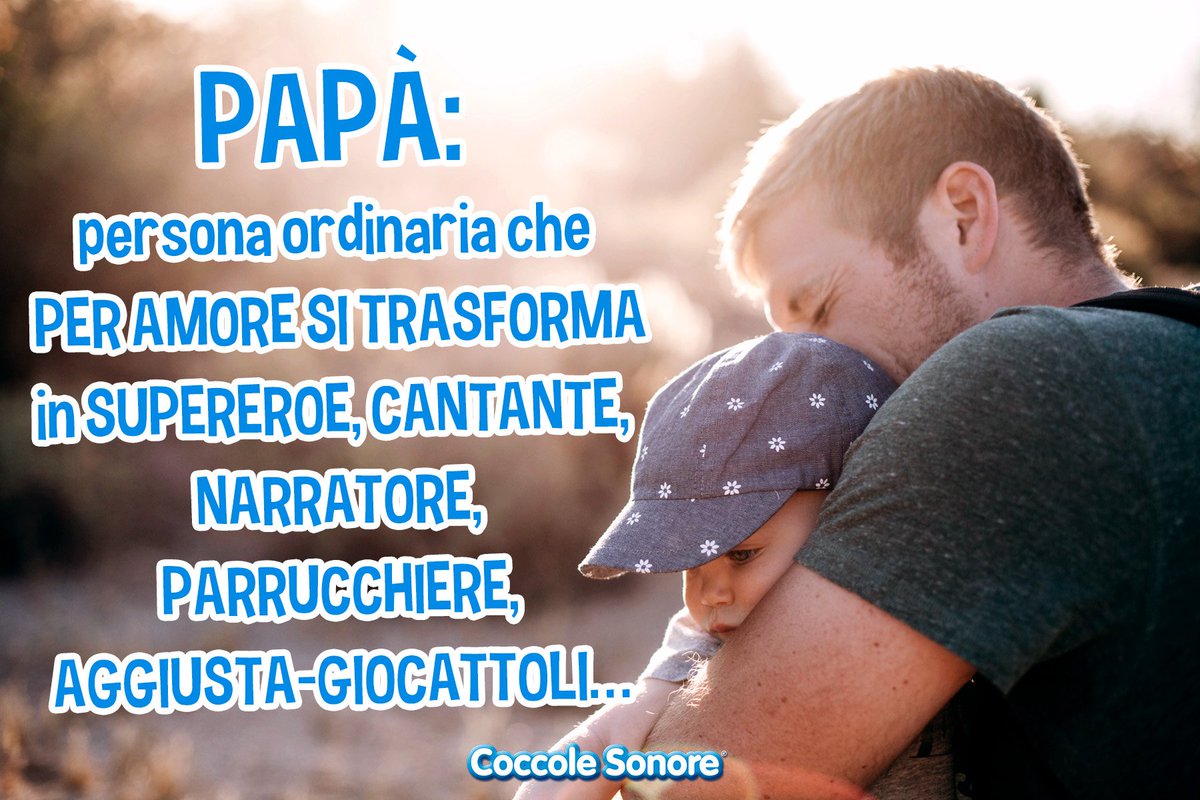 Per un #papà non c'è regalo più bello del sorriso del suo piccolo ed è disposto a tutto pur di vederlo dipinto sul suo volto! 💙💙💙 #CoccoleSonore #19Marzo #FestaDelPapà #love #family