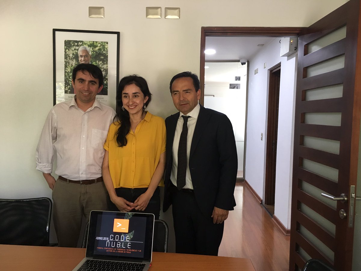 CodeNuble's tweet photo. Una provechosa reunión sostuvimos hoy con @CorfoNuble buscando concretar la colaboración y apoyo para #CodeÑuble 
7 y 8 de junio 💪✌️

#Ñuble #RegionInteligente @DanielSepul2017 @mary_diaz_r @Rfonsecach @juantdm @Corfo https://t.co/ROvILbV4wc