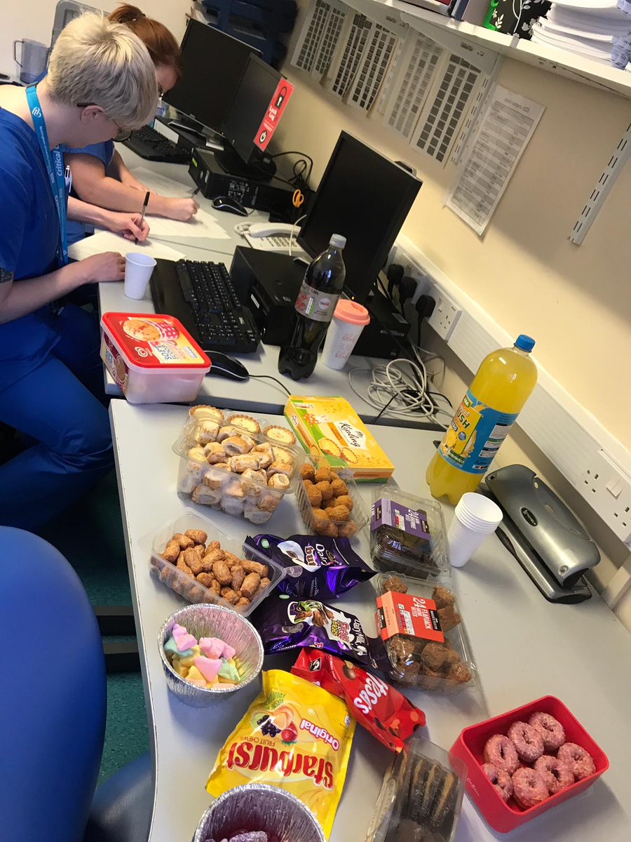 The finale of Nutrition and Hydration Week 2019, Snack Sunday! AICU staff enjoyed delicious snacks alongside a quiz learning about the nutrition within their favourite snacks! <a href="/NUHCriticalCare/">NUH Critical Care🏳️‍🌈</a> @CritCareMatron <a href="/NHWeek/">N&H Week</a>