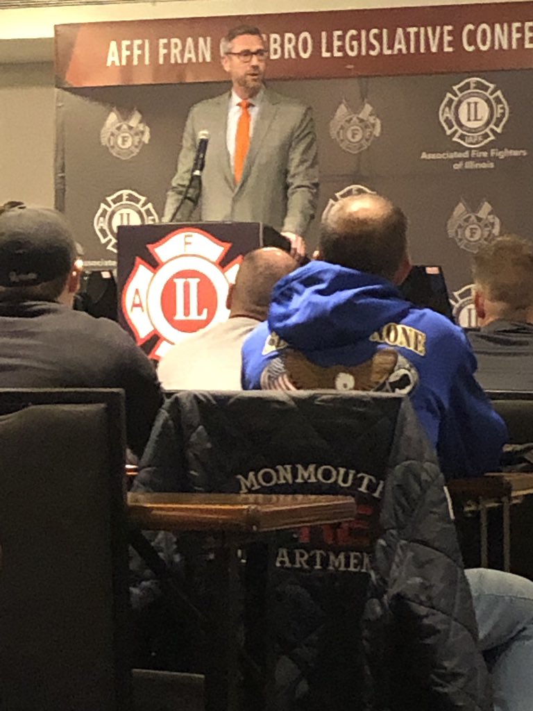 IAFF26's tweet image. Enjoying a few words from our AFFI endorsed Illinois State Treasurer, Michael Frerichs.