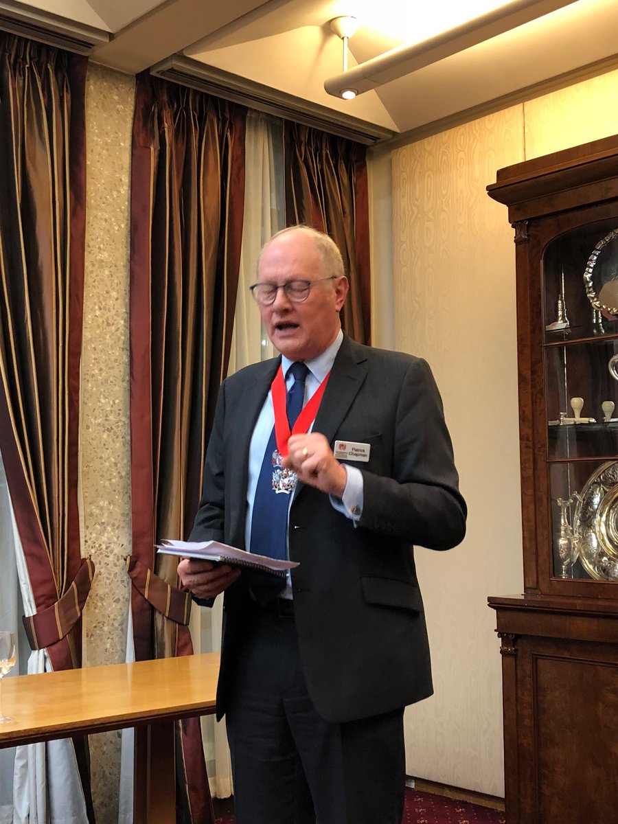 drsimondavey's tweet photo. Yorkshireman Patrick Chapman, past master  (smaller badge) of @WCoMC evangelises the ‘free’ nature of #probono and the difference we make to charities #managementconsulting https://t.co/KLNRqfO2O2