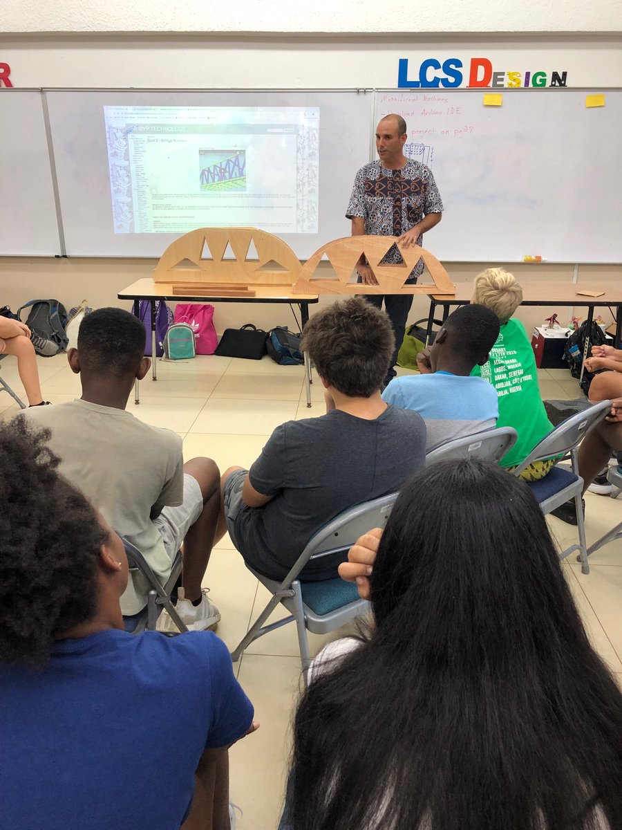pandiononline's tweet photo. Thanks Dr. G for stopping by the @LCSGhanaMS and helping #ibmyp #design Ss think about how to improve bridges by applying physics! #lcsroar #stem #steam https://t.co/QBH4DlNWSX