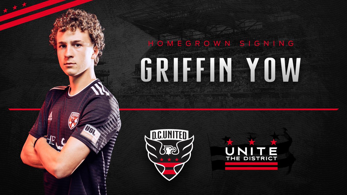 dcunited's tweet photo. BREAKING | D.C. United sign Academy Product Griffin Yow as 12th Homegrown in Club History!

READ | https://t.co/vmyLzpJpRz

#DCU https://t.co/GlL8WQaRVz